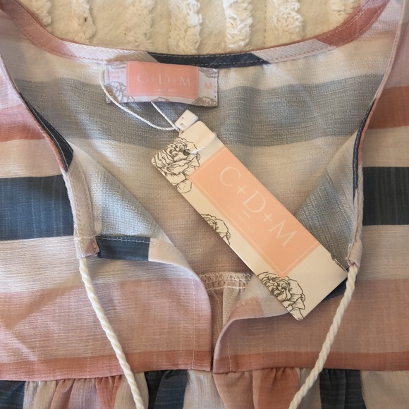 C+D+M stripe top. Size M. New With Tags. - Picture 2 of 2